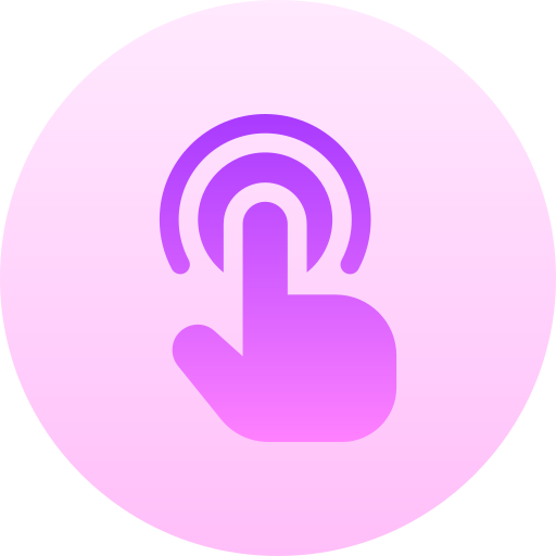 触る Basic Gradient Circular icon