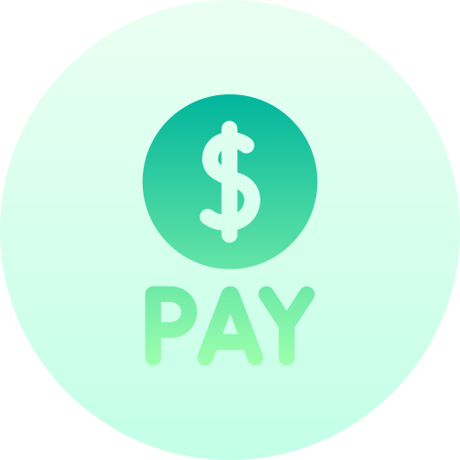 지불 Basic Gradient Circular icon
