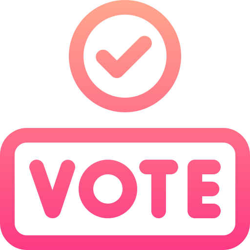 Vote Basic Gradient Lineal color icon
