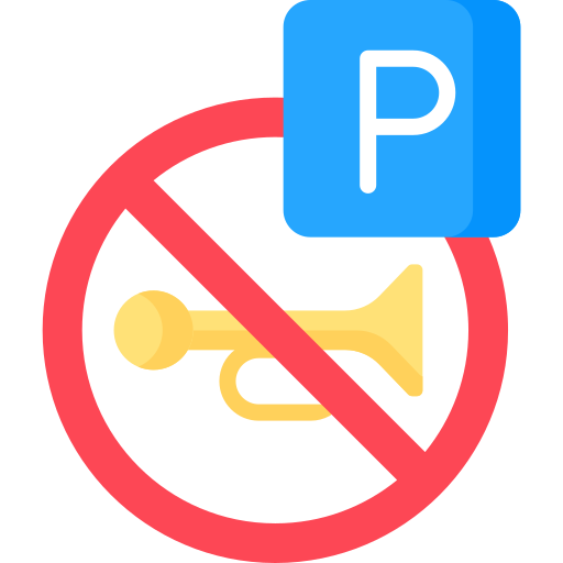 No honking area Special Flat icon