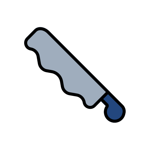 cuchillo para el pan Generic Outline Color icono