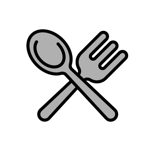 Spoon and Fork Generic Outline Color icon