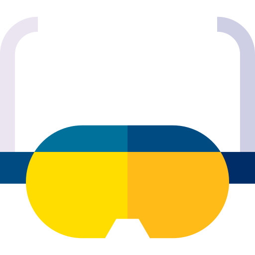 een bril Basic Straight Flat icoon
