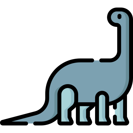 brontosaurio Special Lineal color icono