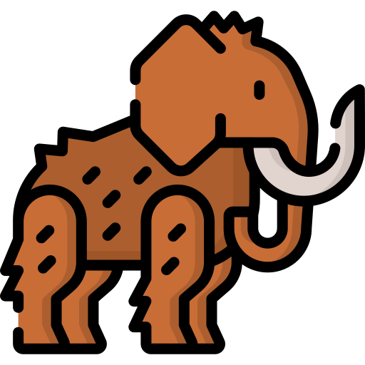 włochaty mamut Special Lineal color ikona