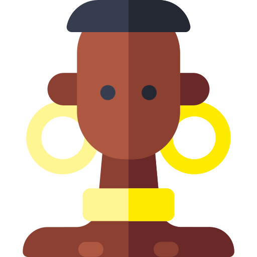 African man Basic Rounded Flat Ícone