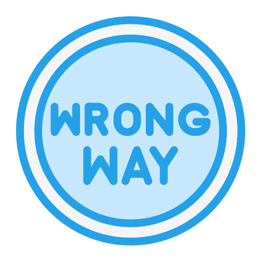 Wrong way Generic Blue icon