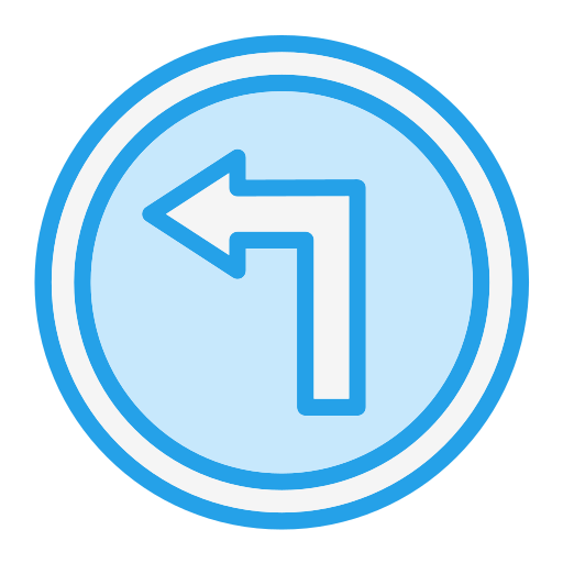 Left way Generic Blue icon