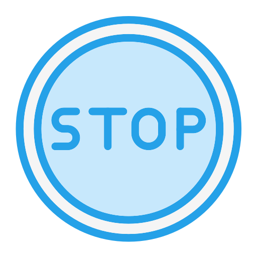 Stop Generic Blue icon