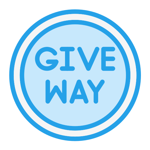 Give way Generic Blue icon