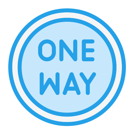 One way Generic Blue icon