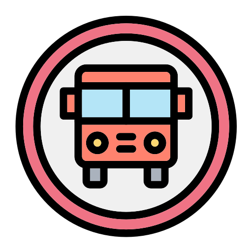 Bus Stop Generic Outline Color icon