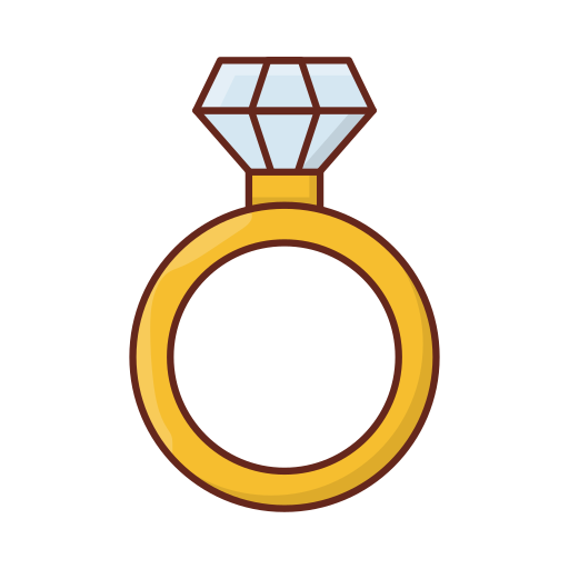 bague de diamant Generic Outline Color Icône