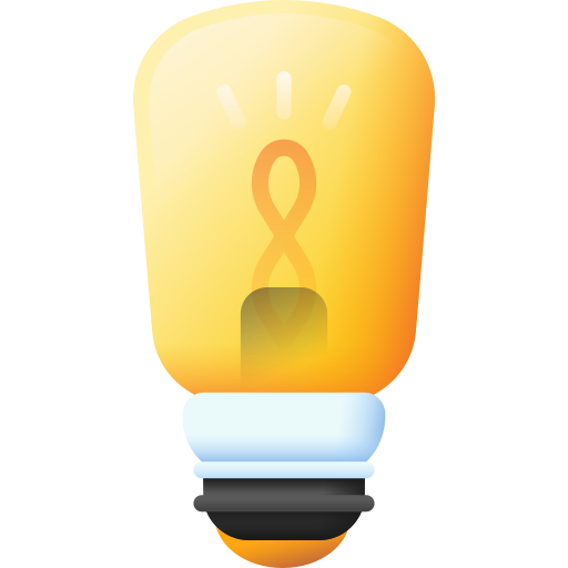 Light bulb 3D Color icon