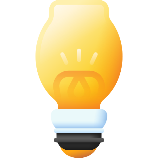 Light bulb 3D Color icon