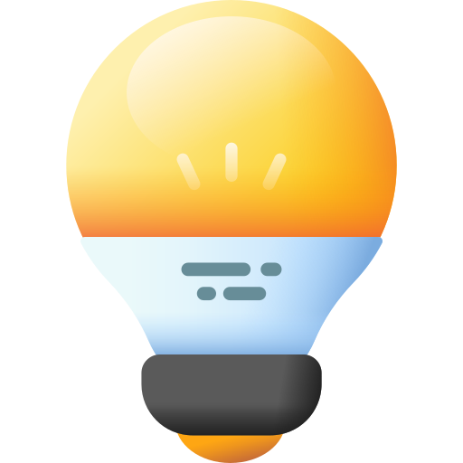lampadina 3D Color icona