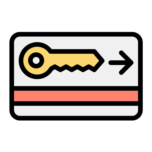 Key card Generic Outline Color icon