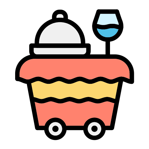 carrito de comida Generic Outline Color icono