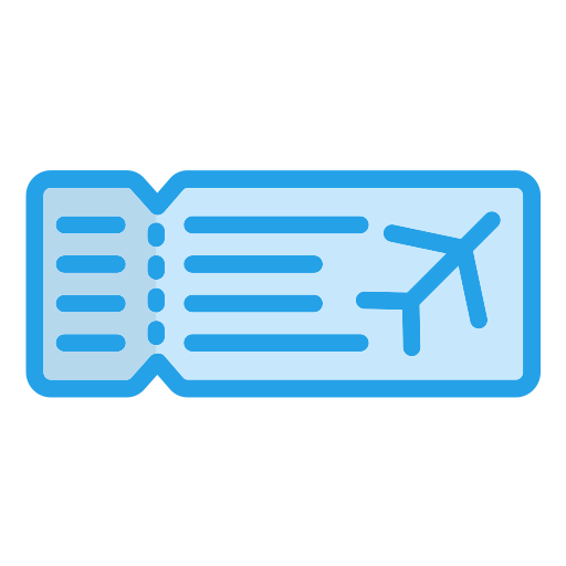 비행기 티켓 Generic Blue icon