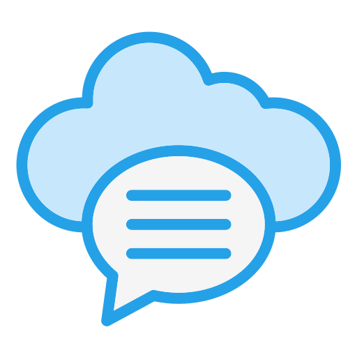 Chat bubble Generic Blue icon