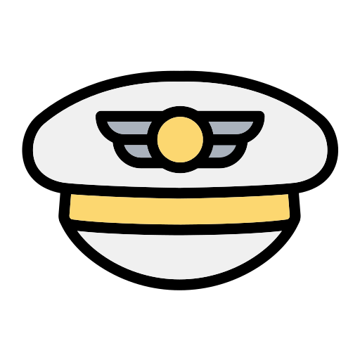 piloten hoed Generic Outline Color icoon