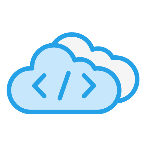 cloud coding Generic Blue Ícone