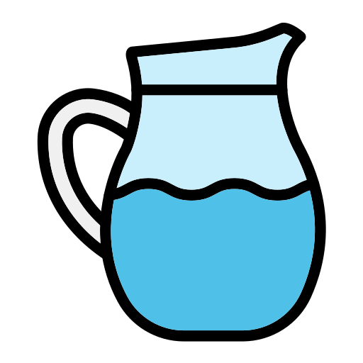 jarra de agua Generic Outline Color icono