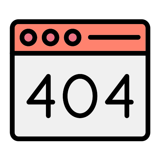 błąd 404 Generic Outline Color ikona