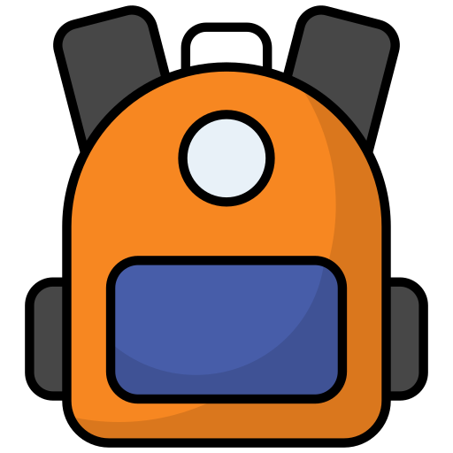 bolsa de estudiante Generic Outline Color icono