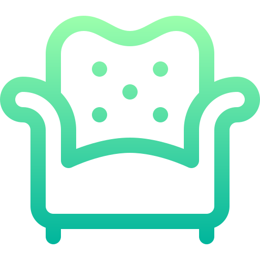 Armchair Basic Gradient Lineal color icon