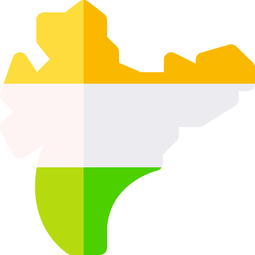 India Basic Rounded Flat icon