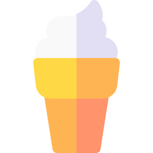 crème glacée Basic Rounded Flat Icône