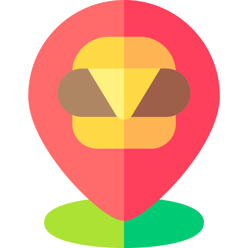 Map marker Basic Rounded Flat icon