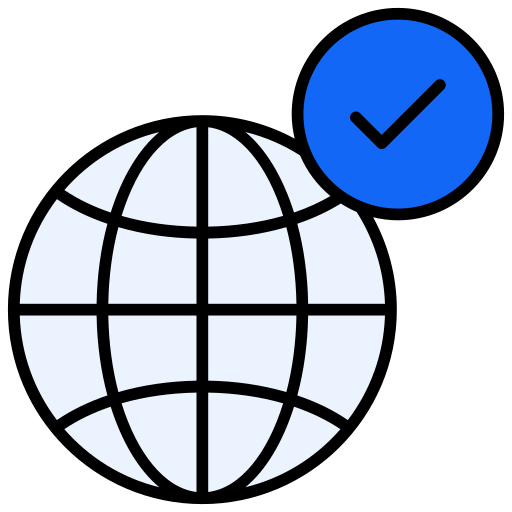 Global solution Generic Outline Color icon