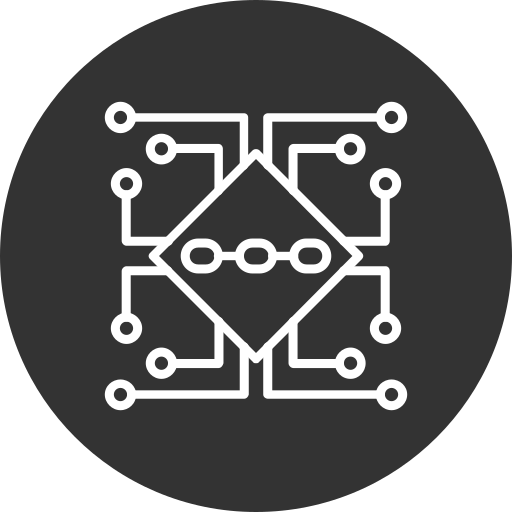 blockchain Generic Glyph icoon