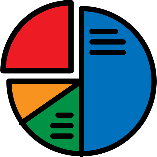 wykres kołowy Pause08 Lineal Color ikona