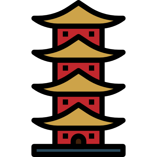 pagoda Pause08 Lineal Color ikona