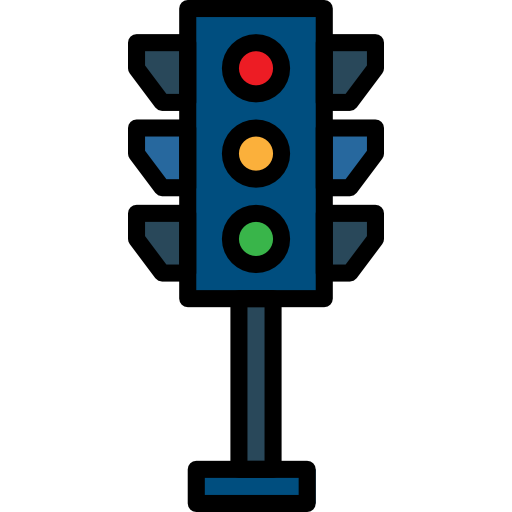 Traffic lights Pause08 Lineal Color icon