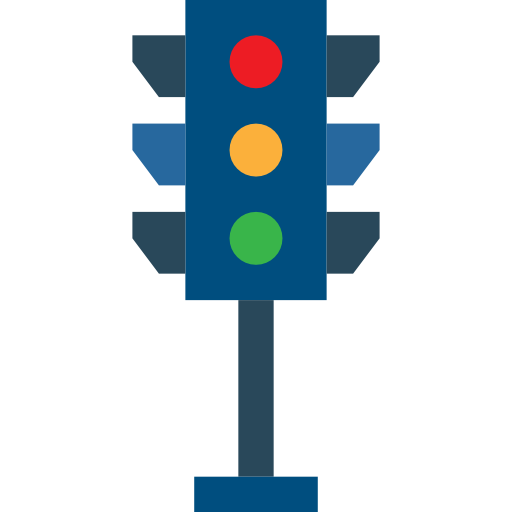 Traffic lights Pause08 Flat icon