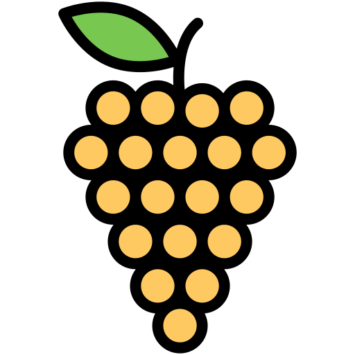 uvas Generic Outline Color icono