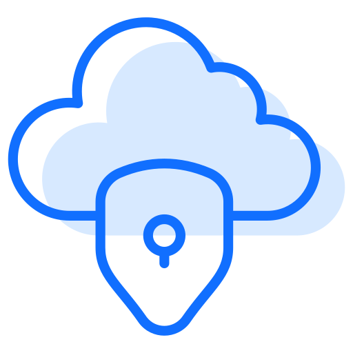 Data cloud Generic Blue icon