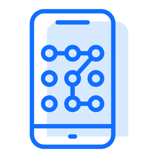 Lock pattern Generic Blue icon