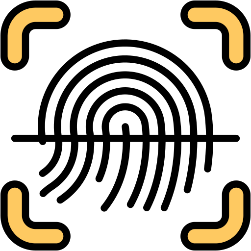 指紋 Generic Outline Color icon