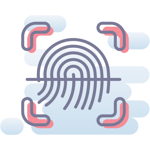Fingerprint Generic Rounded Shapes icon