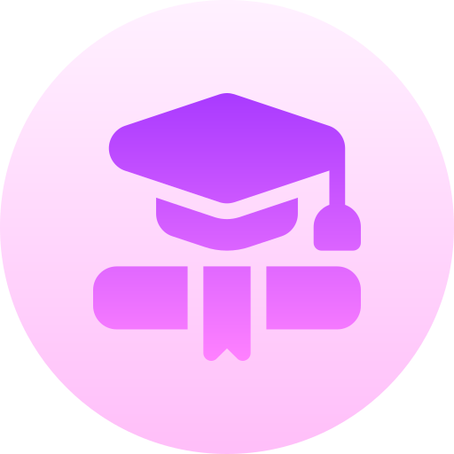 Graduation Basic Gradient Circular icon