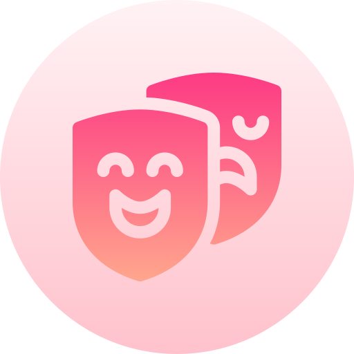 theatermasken Basic Gradient Circular icon