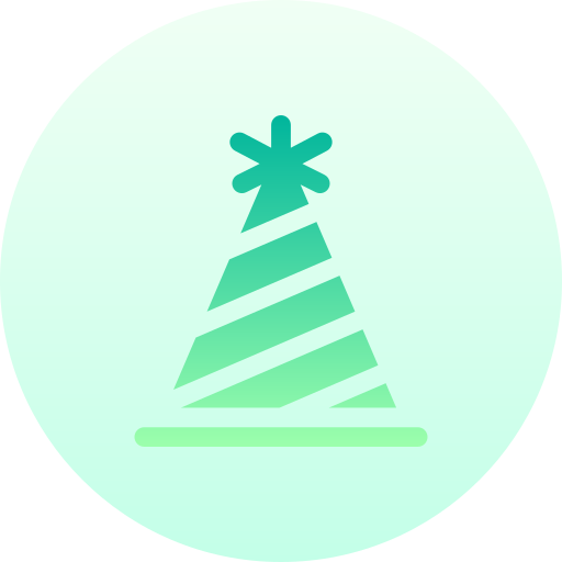 Party Hat Basic Gradient Circular icon