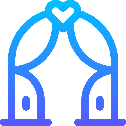 huwelijksboog Basic Gradient Lineal color icoon