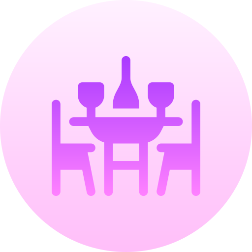 夕食のテーブル Basic Gradient Circular icon