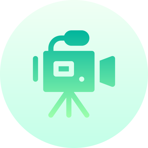 camara de video Basic Gradient Circular icono